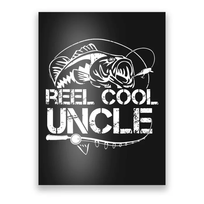 Funny First Time Uncle Design For Men Reel Fishing Lover Poster