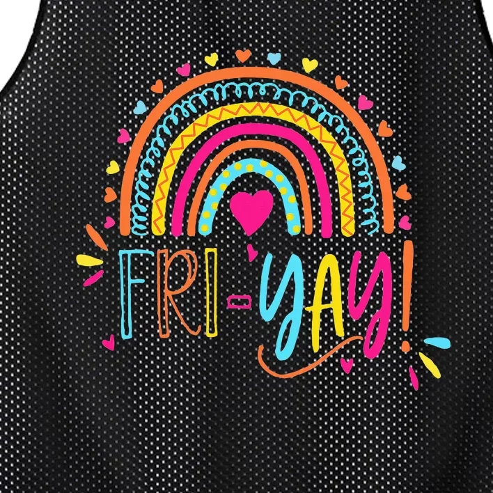 Friyay ! Funny Teacher Mesh Reversible Basketball Jersey Tank