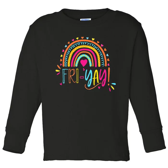 Friyay ! Funny Teacher Toddler Long Sleeve Shirt