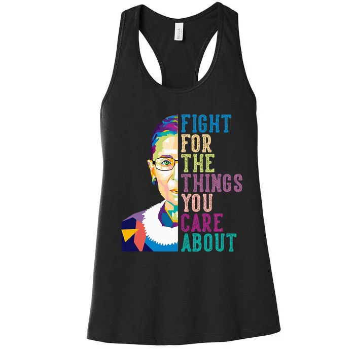 Fight For The Things You Care About Women's Racerback Tank