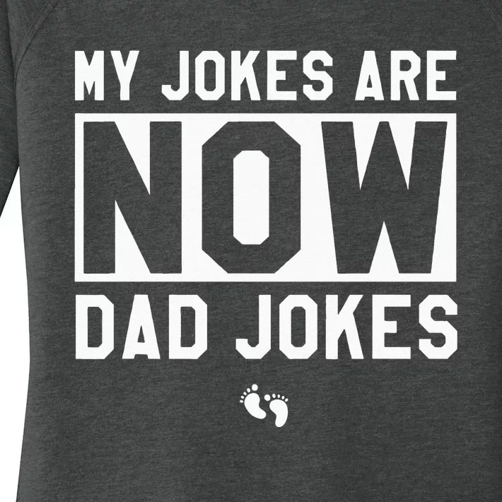 Funny First Time Dad Gifts For Men New Father Dad Jokes Women's Perfect Tri Tunic Long Sleeve Shirt