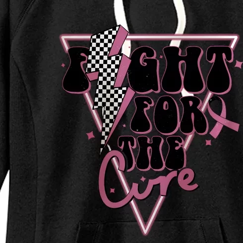 Fight For The Cure Breast Cancer Awareness Month Women's Fleece Hoodie