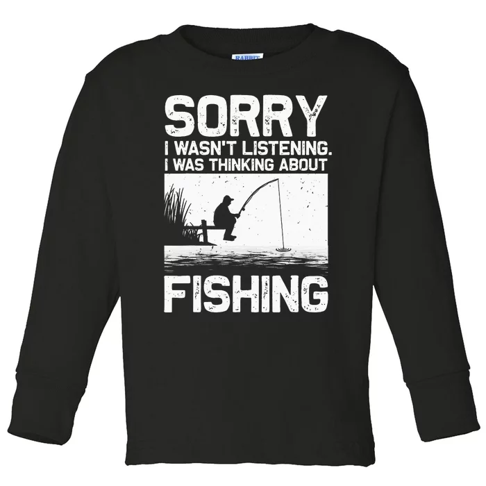 Fishing For  Trout Bass Fisherman Vacation Toddler Long Sleeve Shirt