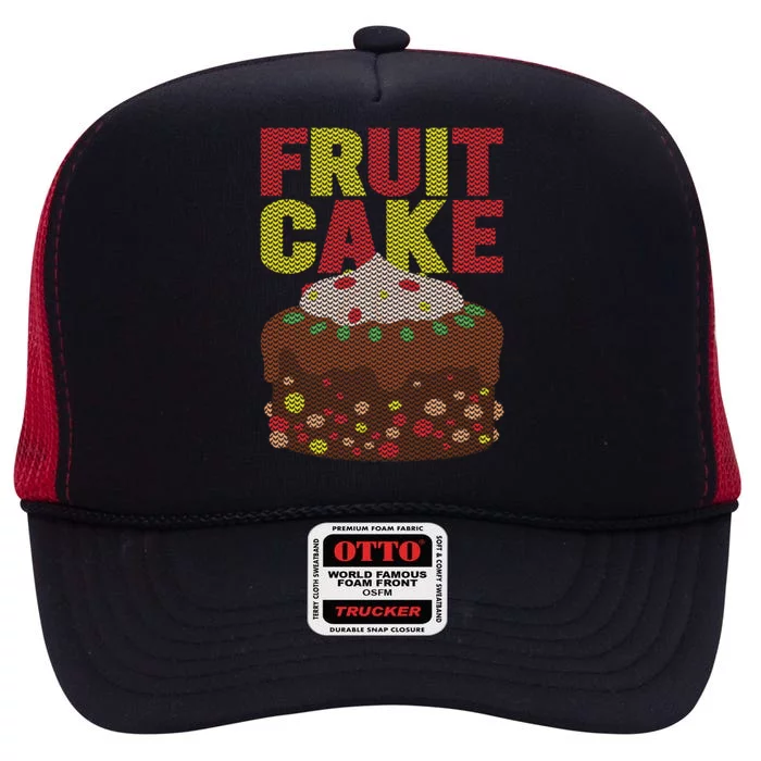 Fruitcake Funny Ugly Christmas Gift High Crown Mesh Trucker Hat