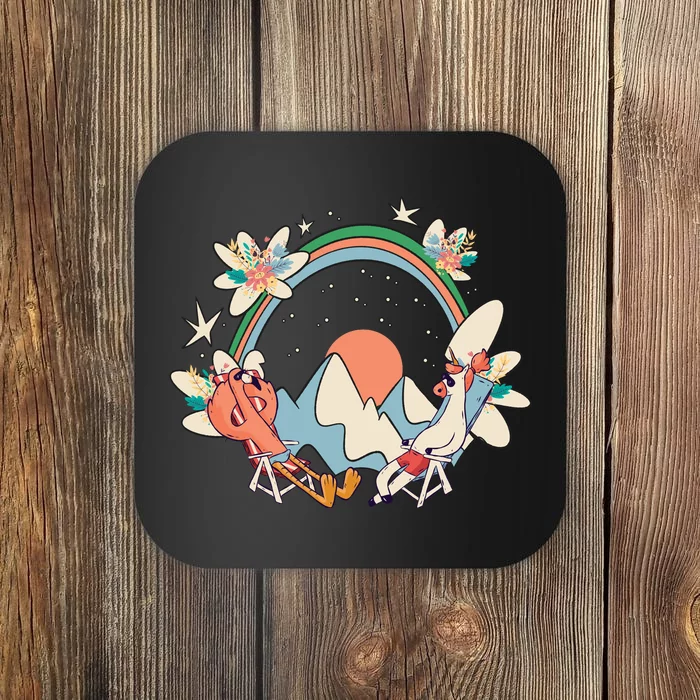 FUNNY FLAMINGO UNICORN FUNNY FLAMINGO UNICORN Coaster