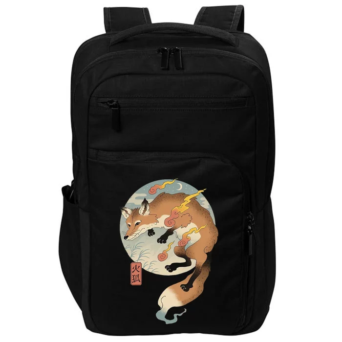 Fire Fox Ukiyo E Japanese Impact Tech Backpack