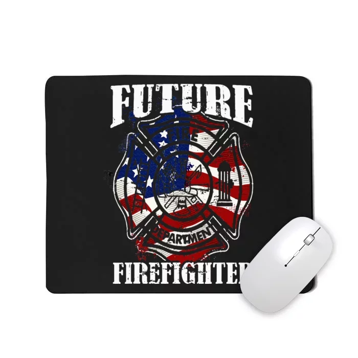 Future Firefighter USA Flag Theme For Birthday Mousepad