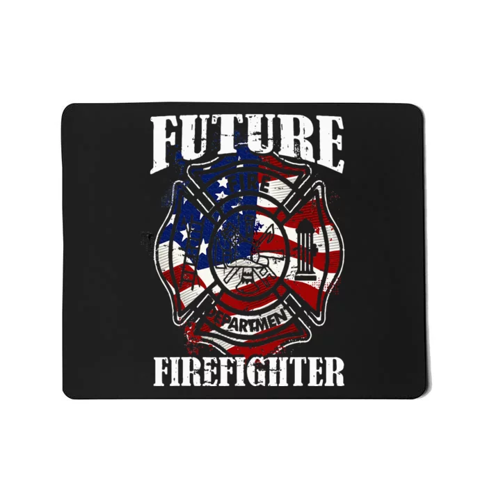 Future Firefighter USA Flag Theme For Birthday Mousepad