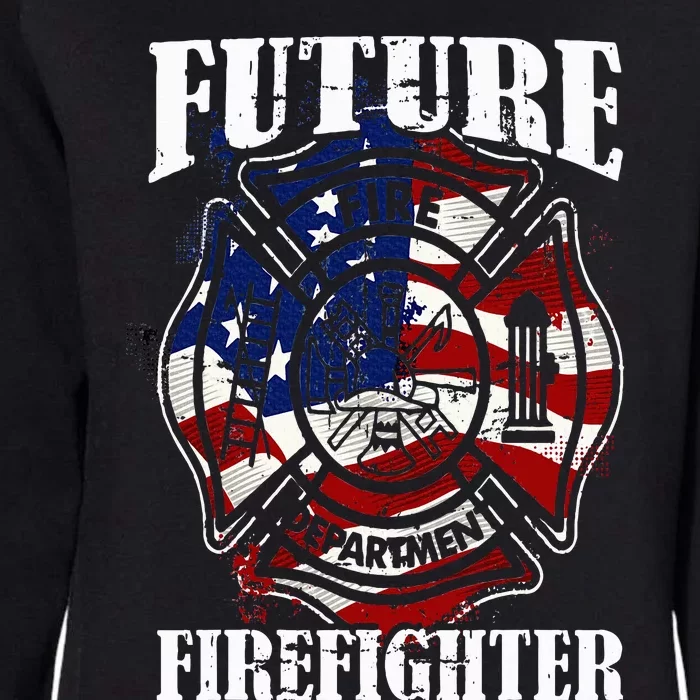 Future Firefighter USA Flag Theme For Birthday Womens California Wash Sweatshirt