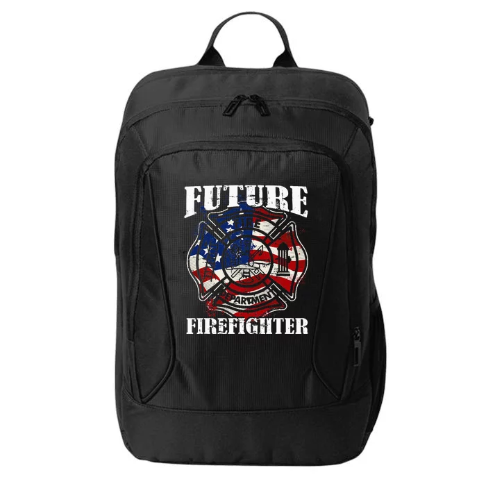 Future Firefighter Usa Flag Theme For Birthday City Backpack