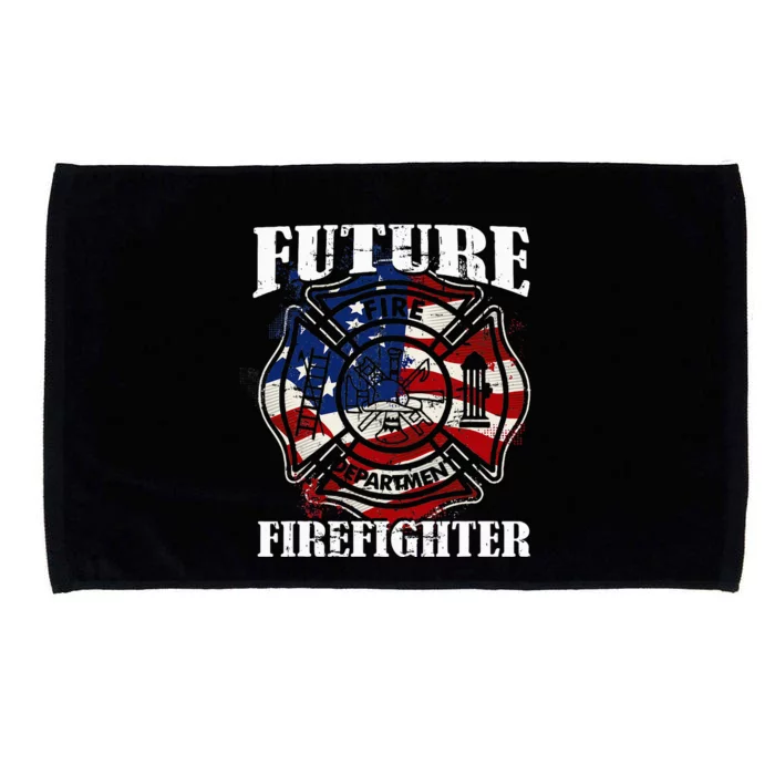 Future Firefighter Usa Flag Theme For Birthday Microfiber Hand Towel