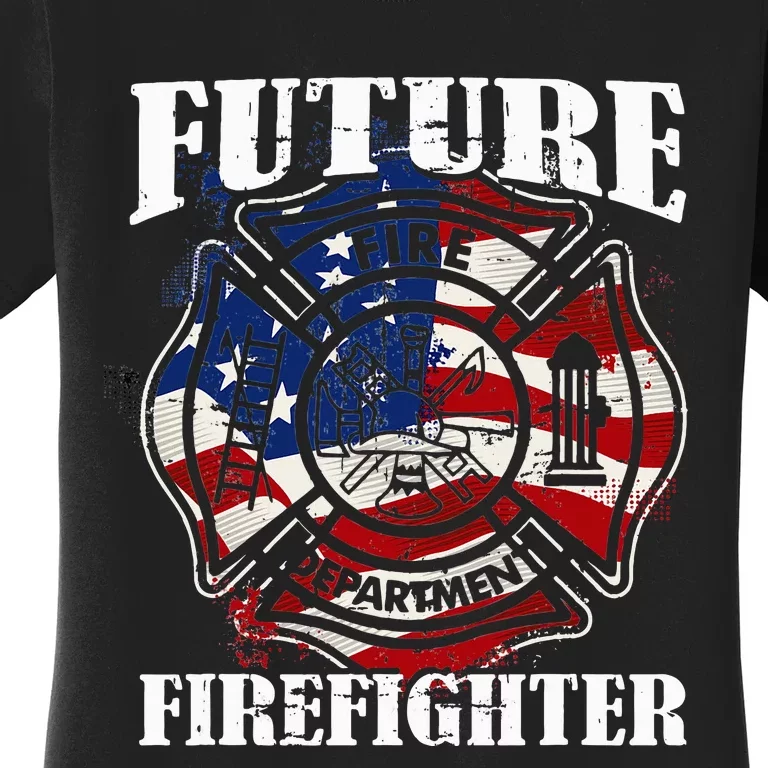 Future Firefighter USA Flag Theme party Women's T-Shirt