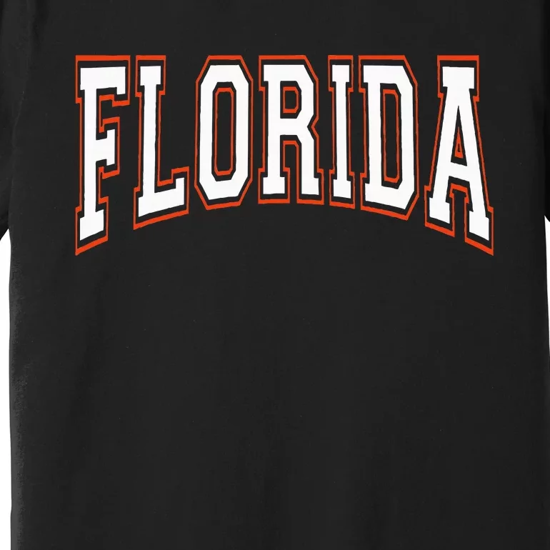 Florida Fl United States Font Premium T-Shirt