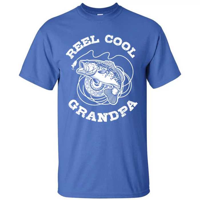 Fishing Fish Vintage Reel Cool Grandpa Gift Funny Gift Tall T-Shirt