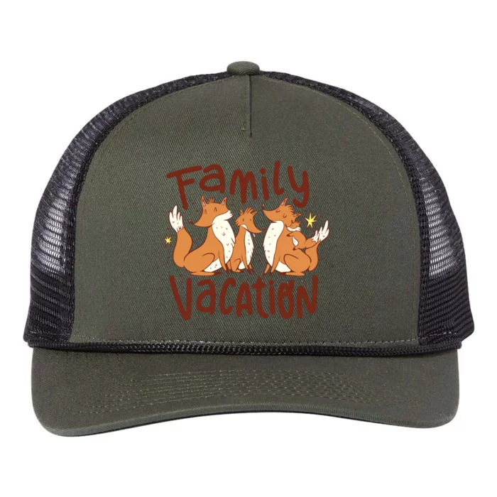 Fox Family Vacation Retro Rope Trucker Hat Cap