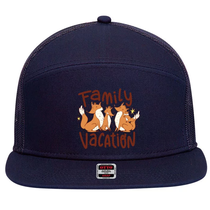 Fox Family Vacation 7 Panel Mesh Trucker Snapback Hat