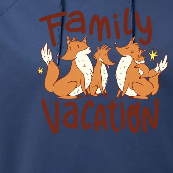 Fox Family Vacation Performance Fleece Hoodie