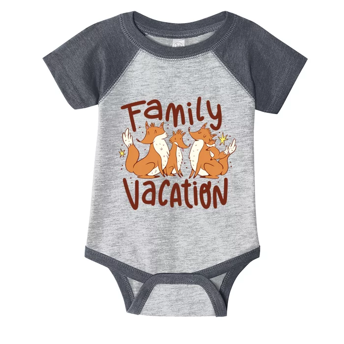 Fox Family Vacation Infant Baby Jersey Bodysuit