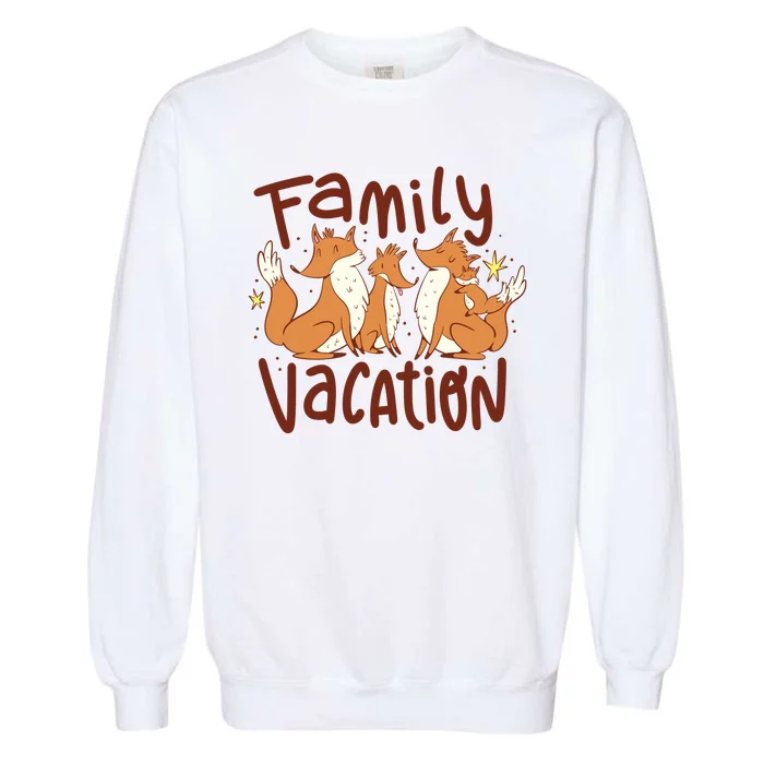 Fox Family Vacation Garment-Dyed Sweatshirt