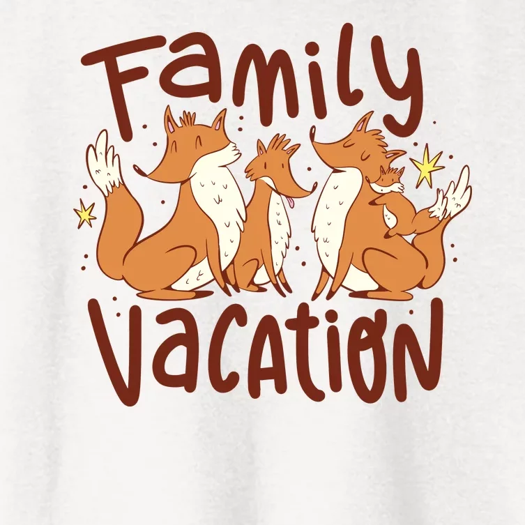 Fox Family Vacation Women's Crop Top Tee