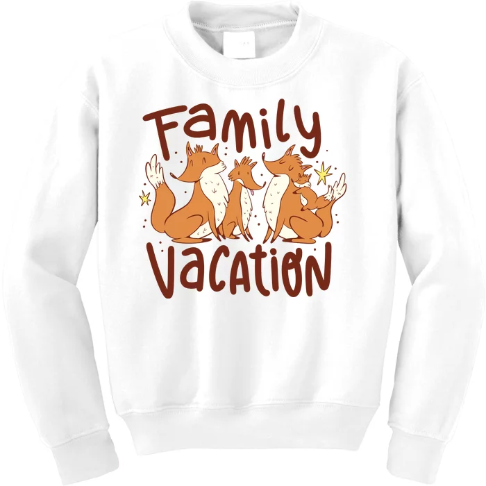 Fox Family Vacation Kids Sweatshirt