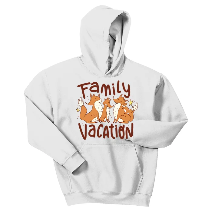 Fox Family Vacation Kids Hoodie