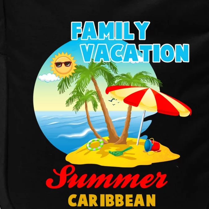 Funny Family Vacation Summer Caribbean 2024 Beach Trip Great Gift Impact Tech Backpack