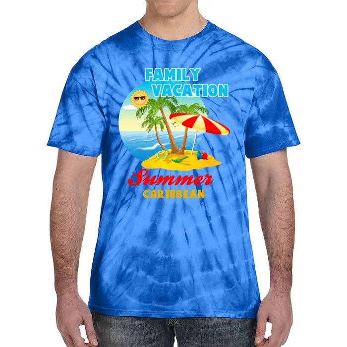 Funny Family Vacation Summer Caribbean 2024 Beach Trip Great Gift Tie-Dye T-Shirt