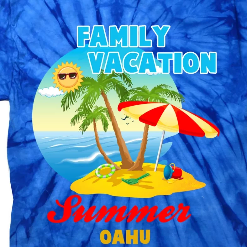 Funny Family Vacation Summer Oahu 2024 Beach Trip Gift Tie-Dye T-Shirt