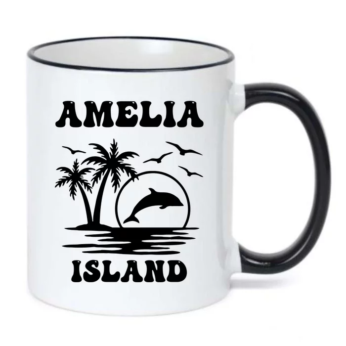 Florida Family Vacation Summer Tourist Funny Amelia Island Black Color Changing Mug