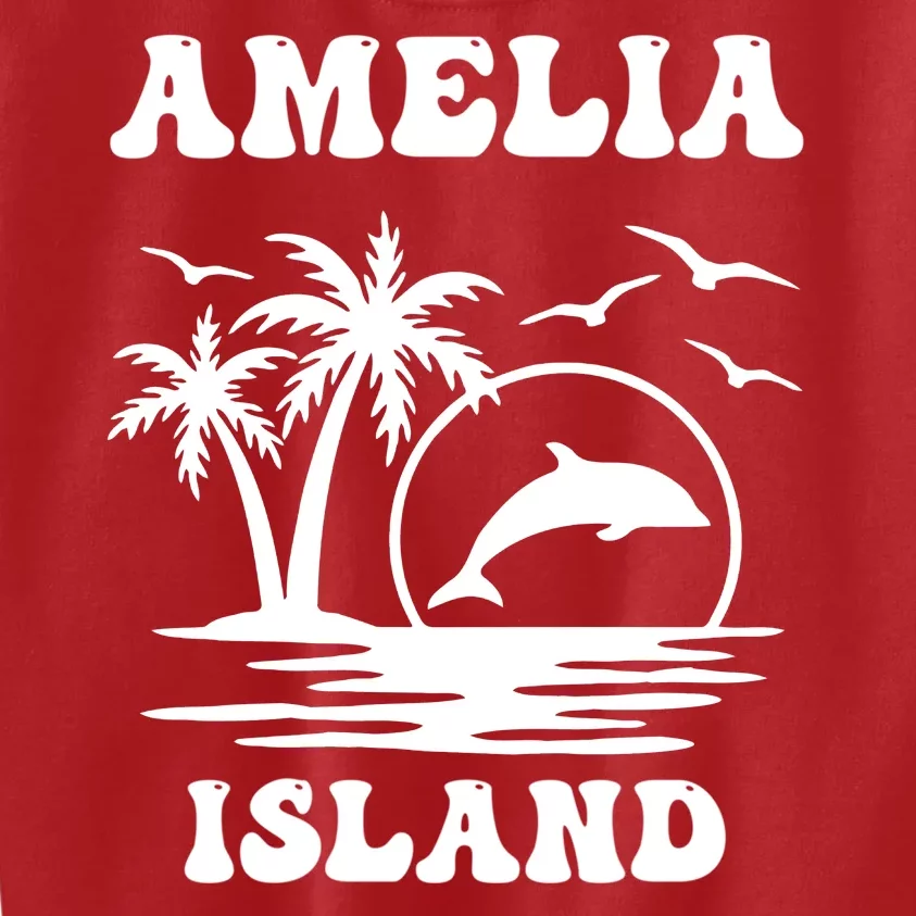 Florida Family Vacation Summer Tourist Funny Amelia Island Kids Sweatshirt