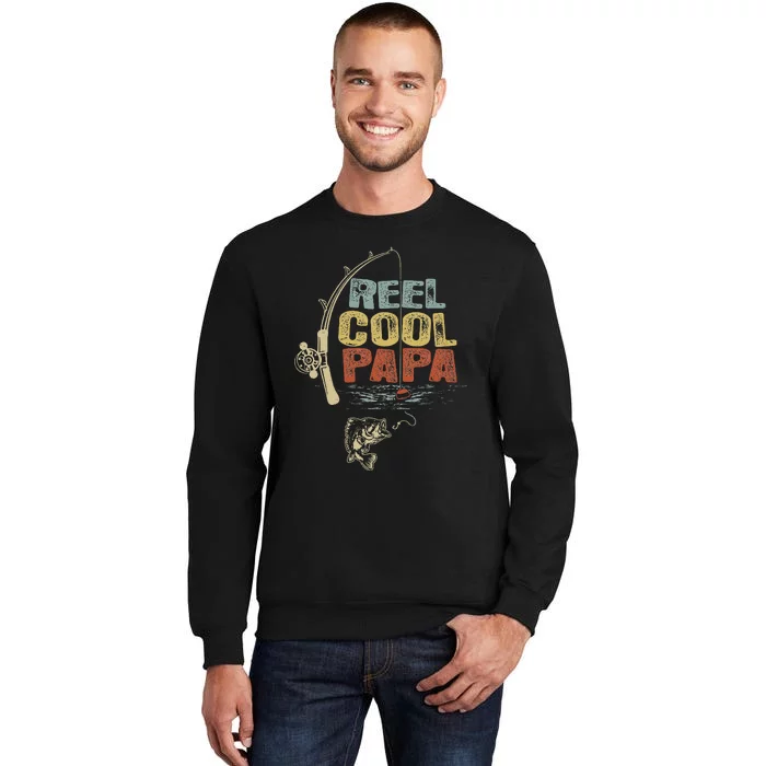 Funny Fisherman Vintage Reel Cool Papa Sweatshirt