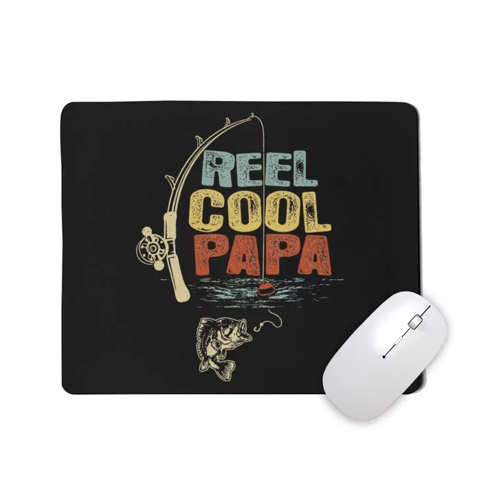 Funny Fisherman Vintage Reel Cool Papa Mousepad