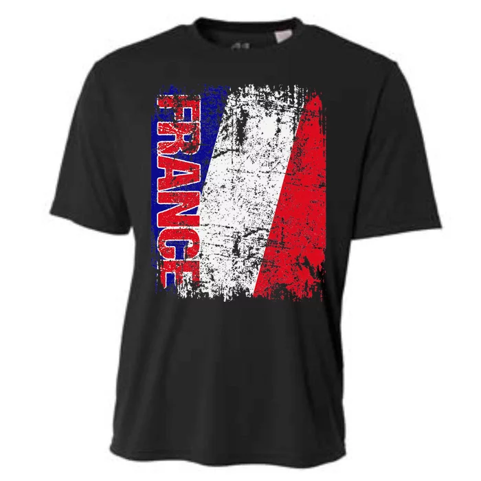 FRANCE Flag Vintage Distressed FRANCE Cooling Performance Crew T-Shirt