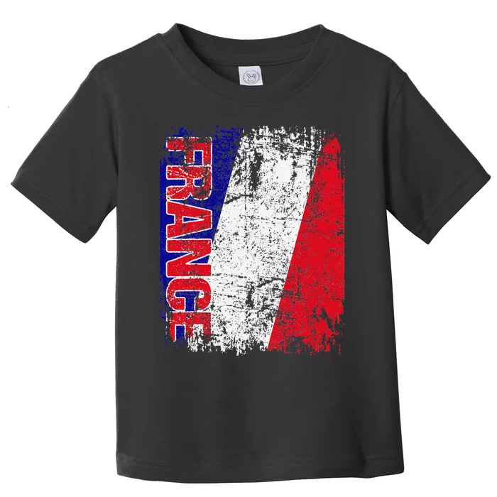 FRANCE Flag Vintage Distressed FRANCE Toddler T-Shirt