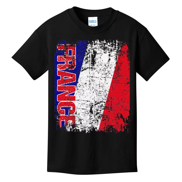 FRANCE Flag Vintage Distressed FRANCE Kids T-Shirt