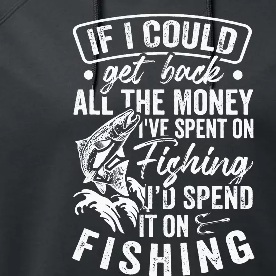 Fisherman Fishing Very Similar Into The Most Trouble Fisher Performance Fleece Hoodie