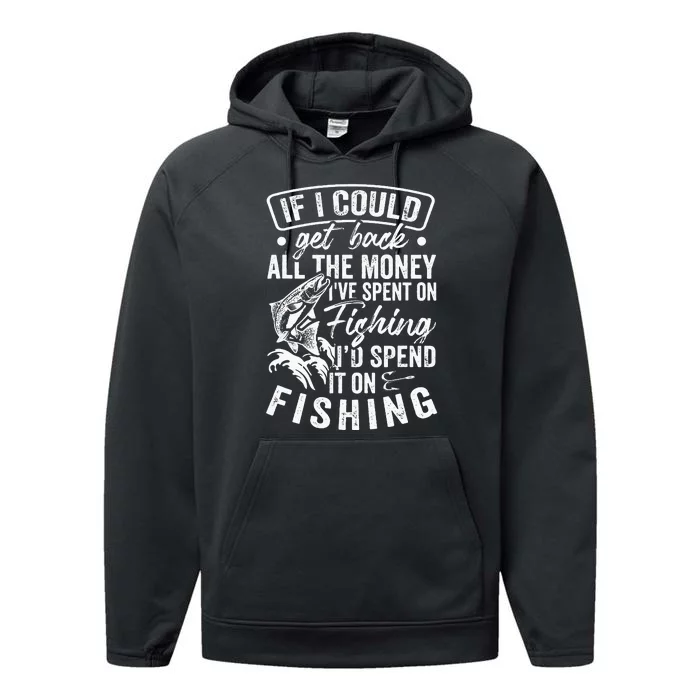 Fisherman Fishing Very Similar Into The Most Trouble Fisher Performance Fleece Hoodie