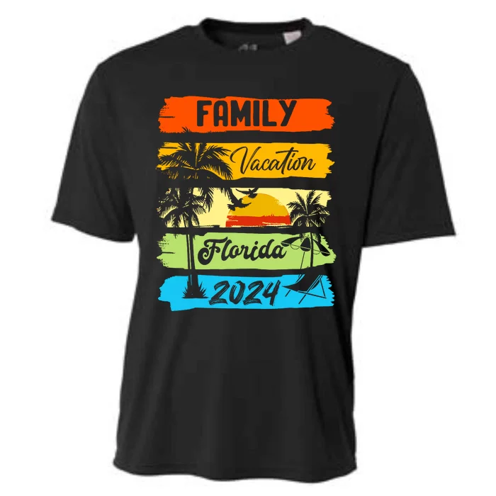 Family Florida Vacation 2024 Funny Matching Group Family Cooling Performance Crew T-Shirt