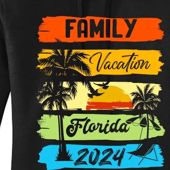 Family Florida Vacation 2024 Funny Matching Group Family Women's Pullover Hoodie