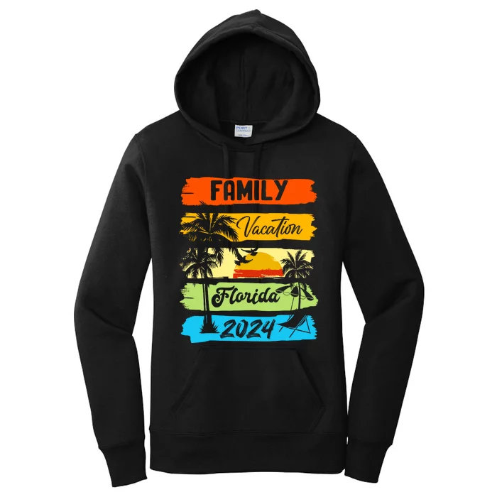 Family Florida Vacation 2024 Funny Matching Group Family Women's Pullover Hoodie