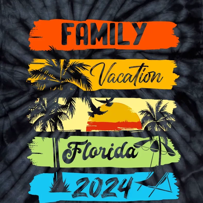 Family Florida Vacation 2024 Funny Matching Group Family Tie-Dye T-Shirt