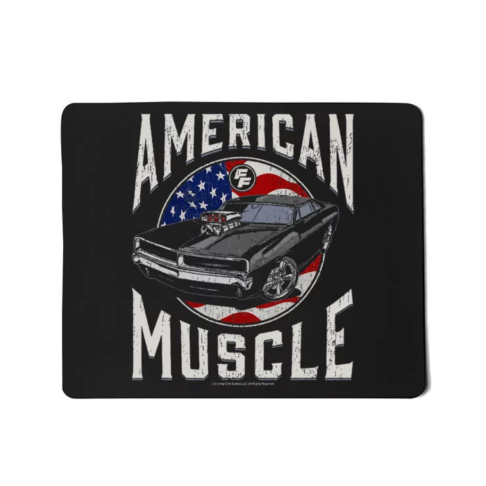 Fast & Furious Vintage American Muscle Flag Fill Mousepad