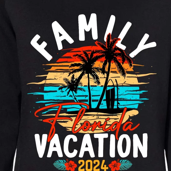 Family Florida Vacation 2024 Funny Matching Group Family Womens California Wash Sweatshirt