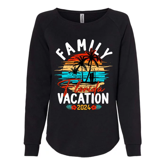 Family Florida Vacation 2024 Funny Matching Group Family Womens California Wash Sweatshirt