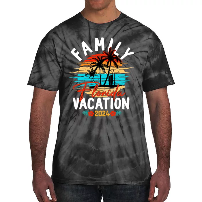 Family Florida Vacation 2024 Funny Matching Group Family Tie-Dye T-Shirt