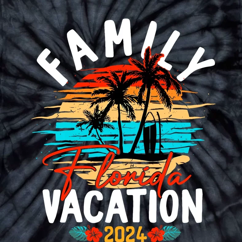 Family Florida Vacation 2024 Funny Matching Group Family Tie-Dye T-Shirt