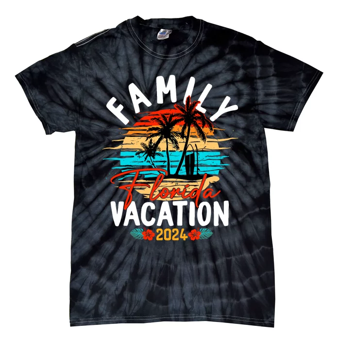 Family Florida Vacation 2024 Funny Matching Group Family Tie-Dye T-Shirt