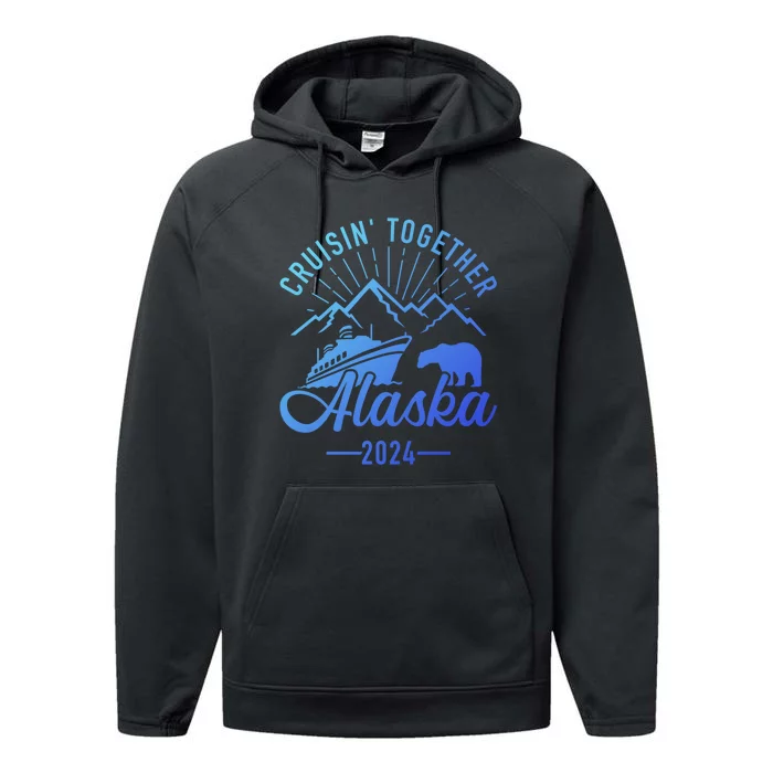 Funny Family Vacation Travel Alaska Cruise 2024 Performance Fleece Hoodie