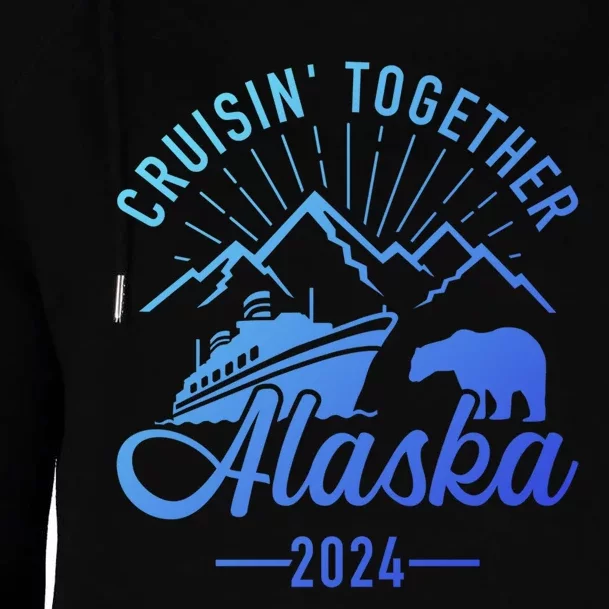 Funny Family Vacation Travel Alaska Cruise 2024 Womens Funnel Neck Pullover Hood